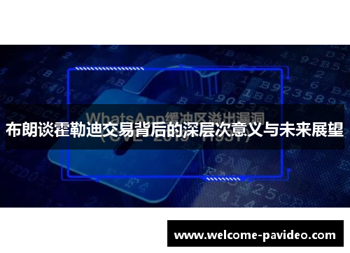 布朗谈霍勒迪交易背后的深层次意义与未来展望